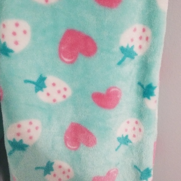 Fleece bed pants, size S, teal, NWT - Picture 2 of 3